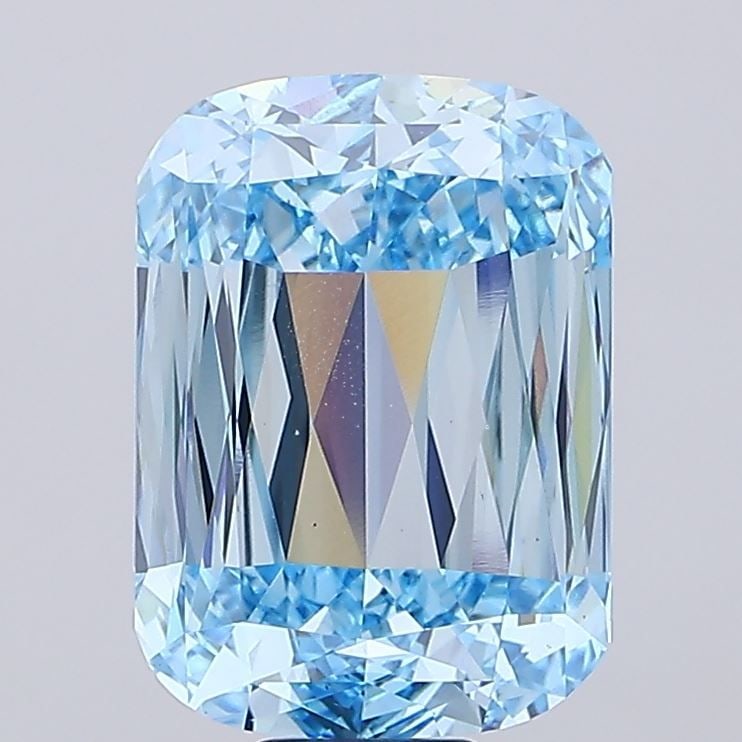 Loose Diamond - CUSHION MODIFIED 14.51ct Fancy Vivid Blue VS1: Loose Diamond - CUSHION MODIFIED 14.51ct Fancy Vivid Blue VS1 Source: This is a real non-mined Diamond that has been grown in a lab Shape: CUSHION MODIFIED Carats: 14.51 Color: Fancy Vivid Blue Certif