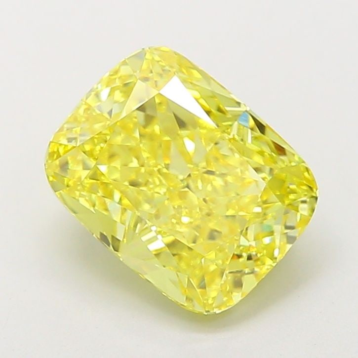 Loose Diamond - CUSHION MODIFIED 4.07ct Fancy Vivid Yellow VS1: Loose Diamond - CUSHION MODIFIED 4.07ct Fancy Vivid Yellow VS1 Source: This is a real non-mined Diamond that has been grown in a lab Shape: CUSHION MODIFIED Carats: 4.07 Color: Fancy Vivid Yellow Cert