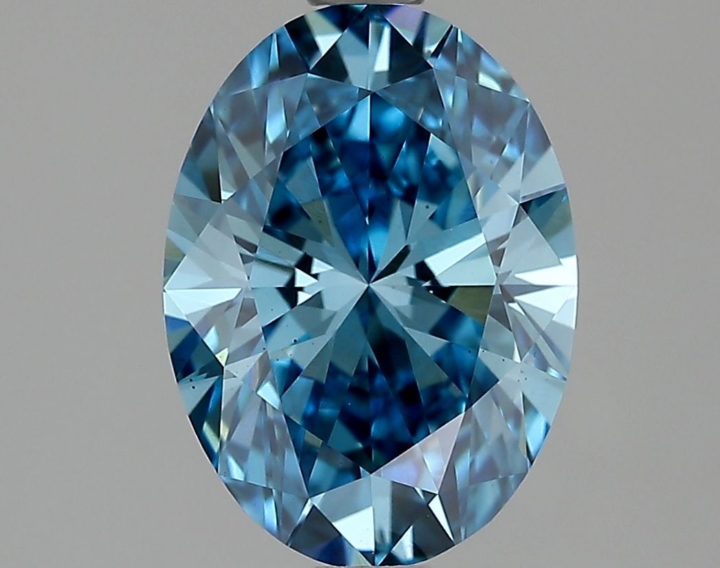 Loose Diamond - OVAL 1.87ct Fancy Vivid Blue VS1: Loose Diamond - OVAL 1.87ct Fancy Vivid Blue VS1 Source: This is a real non-mined Diamond that has been grown in a lab Shape: OVAL Carats: 1.87 Color: Fancy Vivid Blue Certification: IGI Video: