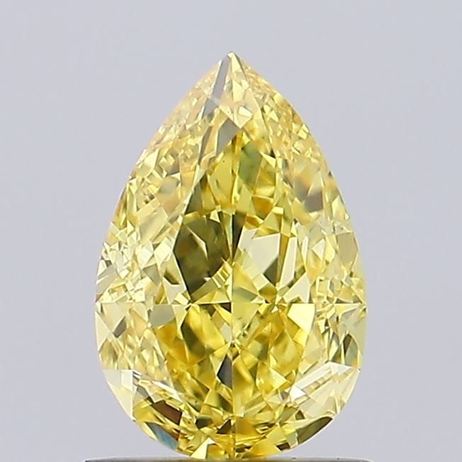 Loose Diamond - PEAR 1.06ct Fancy Vivid Yellow VS1: Loose Diamond - PEAR 1.06ct Fancy Vivid Yellow VS1 Source: This is a real non-mined Diamond that has been grown in a lab Shape: PEAR Carats: 1.06 Color: Fancy Vivid Yellow Certification: IGI Video: