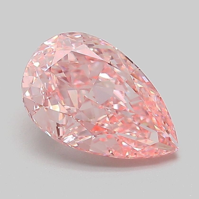 Loose Diamond - PEAR 2.12ct Fancy Vivid Pink VVS1: Loose Diamond - PEAR 2.12ct Fancy Vivid Pink VVS1 Source: This is a real non-mined Diamond that has been grown in a lab Shape: PEAR Carats: 2.12 Color: Fancy Vivid Pink Certification: IGI Video: