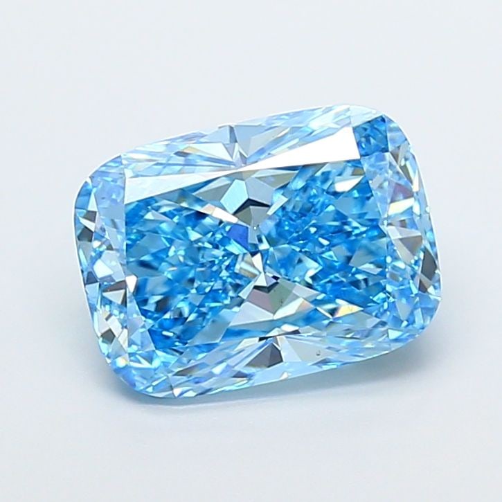 Loose Diamond - CUSHION MODIFIED 4.02ct Fancy Vivid Blue VS2: Loose Diamond - CUSHION MODIFIED 4.02ct Fancy Vivid Blue VS2 Source: This is a real non-mined Diamond that has been grown in a lab Shape: CUSHION MODIFIED Carats: 4.02 Color: Fancy Vivid Blue Certific
