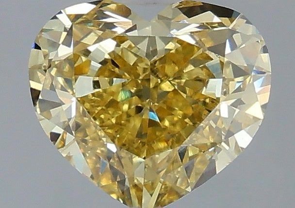 Loose Diamond - HEART 2.08ct Fancy Intense Yellow VS1: Loose Diamond - HEART 2.08ct Fancy Intense Yellow VS1 Source: This is a real non-mined Diamond that has been grown in a lab Shape: HEART Carats: 2.08 Color: Fancy Intense Yellow Certification: IGI Vid