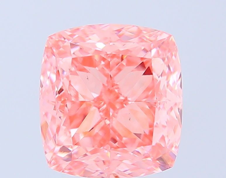 Loose Diamond - CUSHION MODIFIED 4.55ct Fancy Vivid Pink VS1: Loose Diamond - CUSHION MODIFIED 4.55ct Fancy Vivid Pink VS1 Source: This is a real non-mined Diamond that has been grown in a lab Shape: CUSHION MODIFIED Carats: 4.55 Color: Fancy Vivid Pink Certific