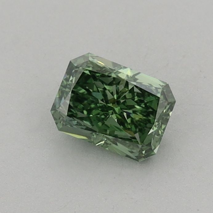 Loose Diamond - RADIANT 0.52ct Fancy Vivid Green VS1: Loose Diamond - RADIANT 0.52ct Fancy Vivid Green VS1 Source: This is a real non-mined Diamond that has been grown in a lab Shape: RADIANT Carats: 0.52 Color: Fancy Vivid Green Certification: IGI Video