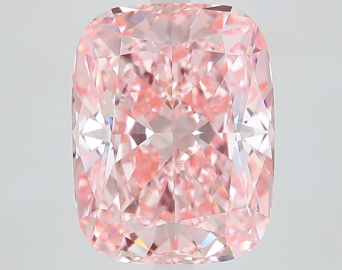Loose Diamond - CUSHION MODIFIED 9.16ct Fancy Vivid Pink VVS2: Loose Diamond - CUSHION MODIFIED 9.16ct Fancy Vivid Pink VVS2 Source: This is a real non-mined Diamond that has been grown in a lab Shape: CUSHION MODIFIED Carats: 9.16 Color: Fancy Vivid Pink Certifi