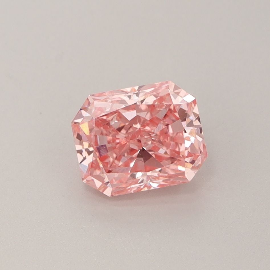 Loose Diamond - RADIANT 1.07ct Fancy Vivid Pink SI1: Loose Diamond - RADIANT 1.07ct Fancy Vivid Pink SI1 Source: This is a real non-mined Diamond that has been grown in a lab Shape: RADIANT Carats: 1.07 Color: Fancy Vivid Pink Certification: IGI Video: