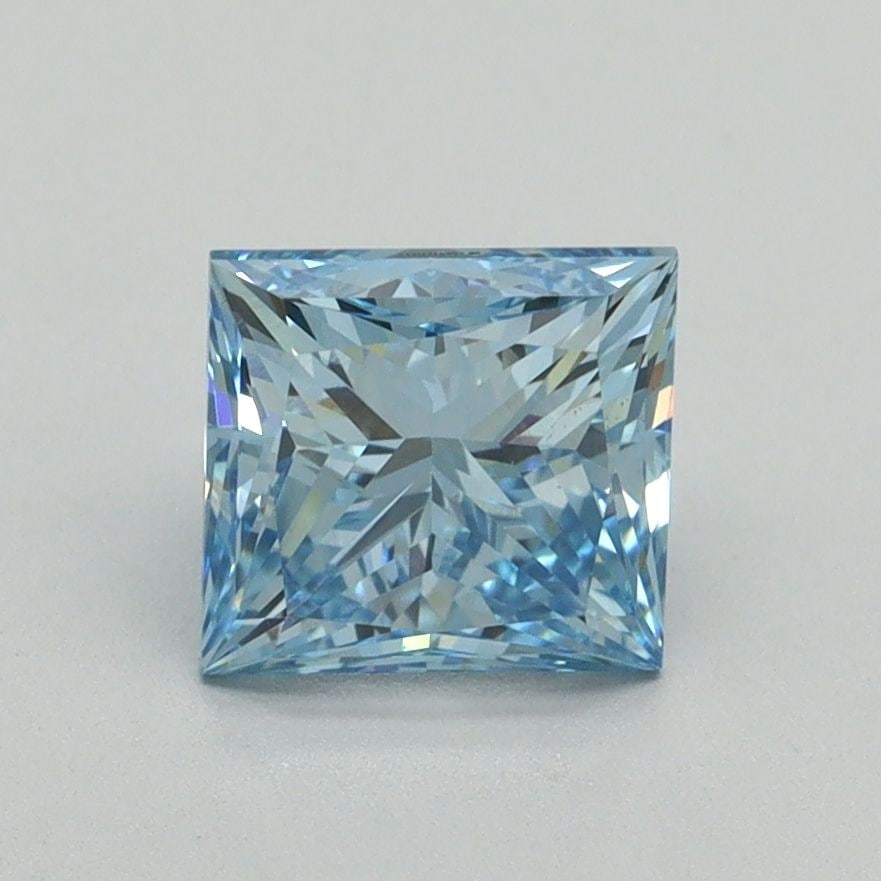 Loose Diamond - PRINCESS 1.52ct Fancy Vivid Blue VS1: Loose Diamond - PRINCESS 1.52ct Fancy Vivid Blue VS1 Source: This is a real non-mined Diamond that has been grown in a lab Shape: PRINCESS Carats: 1.52 Color: Fancy Vivid Blue Certification: IGI Video
