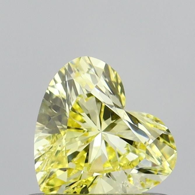 Loose Diamond - HEART 0.49ct Fancy Yellow VS1: Loose Diamond - HEART 0.49ct Fancy Yellow VS1 Source: This is a real non-mined Diamond that has been grown in a lab Shape: HEART Carats: 0.49 Color: Fancy Yellow Certification: IGI Video: