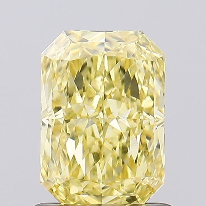 Loose Diamond - RADIANT 1.1ct Fancy Intense Yellow VVS2: Loose Diamond - RADIANT 1.1ct Fancy Intense Yellow VVS2 Source: This is a real non-mined Diamond that has been grown in a lab Shape: RADIANT Carats: 1.1 Color: Fancy Intense Yellow Certification: IGI 