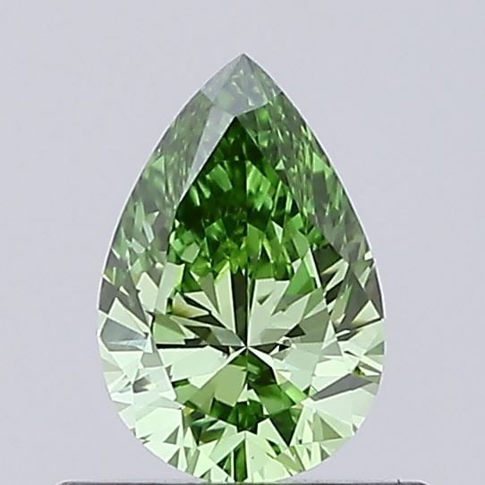 Loose Diamond - PEAR 0.4ct Fancy Vivid Green VVS2: Loose Diamond - PEAR 0.4ct Fancy Vivid Green VVS2 Source: This is a real non-mined Diamond that has been grown in a lab Shape: PEAR Carats: 0.4 Color: Fancy Vivid Green Certification: IGI Video: