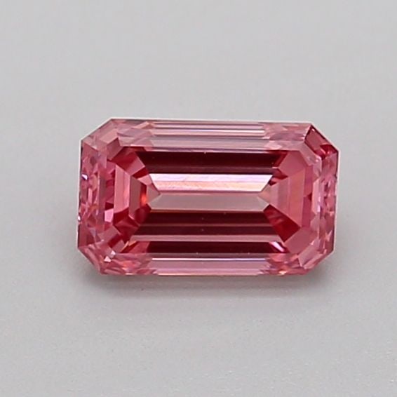 Loose Diamond - EMERALD 0.59ct Fancy Vivid Pink VVS2: Loose Diamond - EMERALD 0.59ct Fancy Vivid Pink VVS2 Source: This is a real non-mined Diamond that has been grown in a lab Shape: EMERALD Carats: 0.59 Color: Fancy Vivid Pink Certification: IGI Video: