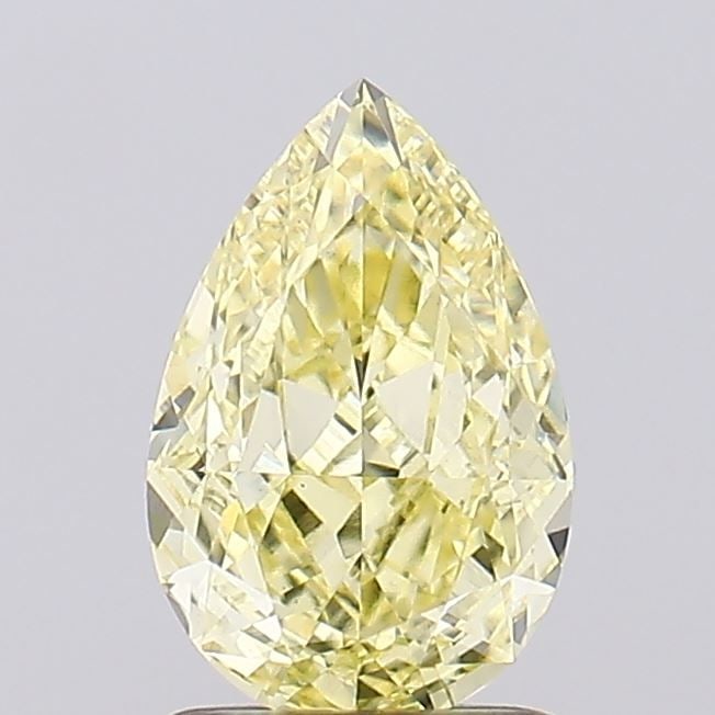 Loose Diamond - PEAR 1.52ct Fancy Yellow VS1: Loose Diamond - PEAR 1.52ct Fancy Yellow VS1 Source: This is a real non-mined Diamond that has been grown in a lab Shape: PEAR Carats: 1.52 Color: Fancy Yellow Certification: IGI Video: