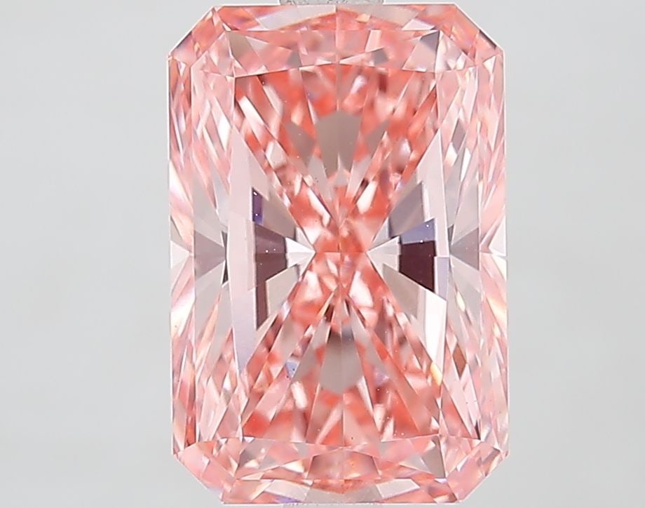 Loose Diamond - RADIANT 3.42ct Fancy Vivid Pink VS1: Loose Diamond - RADIANT 3.42ct Fancy Vivid Pink VS1 Source: This is a real non-mined Diamond that has been grown in a lab Shape: RADIANT Carats: 3.42 Color: Fancy Vivid Pink Certification: IGI Video: