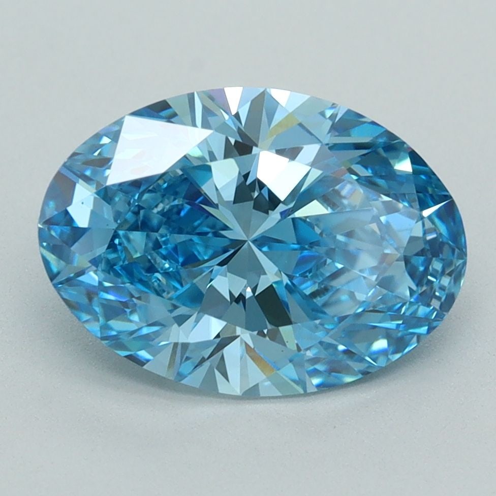 Loose Diamond - OVAL 3.05ct Fancy Vivid Blue VVS2: Loose Diamond - OVAL 3.05ct Fancy Vivid Blue VVS2 Source: This is a real non-mined Diamond that has been grown in a lab Shape: OVAL Carats: 3.05 Color: Fancy Vivid Blue Certification: IGI Video: