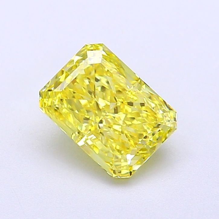 Loose Diamond - RADIANT 1.26ct Fancy Vivid Yellow VVS2: Loose Diamond - RADIANT 1.26ct Fancy Vivid Yellow VVS2 Source: This is a real non-mined Diamond that has been grown in a lab Shape: RADIANT Carats: 1.26 Color: Fancy Vivid Yellow Certification: IGI Vi