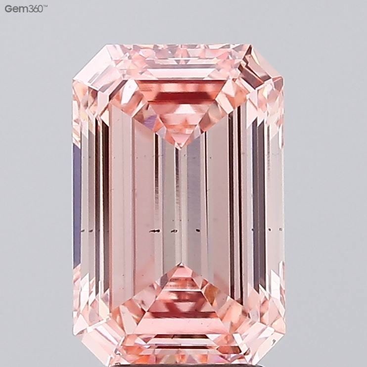 Loose Diamond - EMERALD 3.5ct Fancy Vivid Pink VS2: Loose Diamond - EMERALD 3.5ct Fancy Vivid Pink VS2 Source: This is a real non-mined Diamond that has been grown in a lab Shape: EMERALD Carats: 3.5 Color: Fancy Vivid Pink Certification: IGI Video: