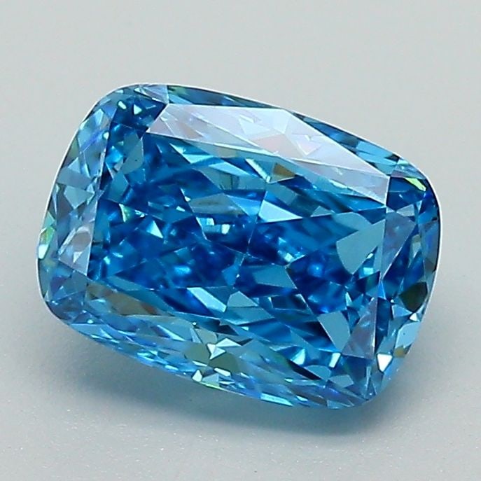 Loose Diamond - CUSHION MODIFIED 1.6ct Fancy Vivid Blue VS1: Loose Diamond - CUSHION MODIFIED 1.6ct Fancy Vivid Blue VS1 Source: This is a real non-mined Diamond that has been grown in a lab Shape: CUSHION MODIFIED Carats: 1.6 Color: Fancy Vivid Blue Certificat