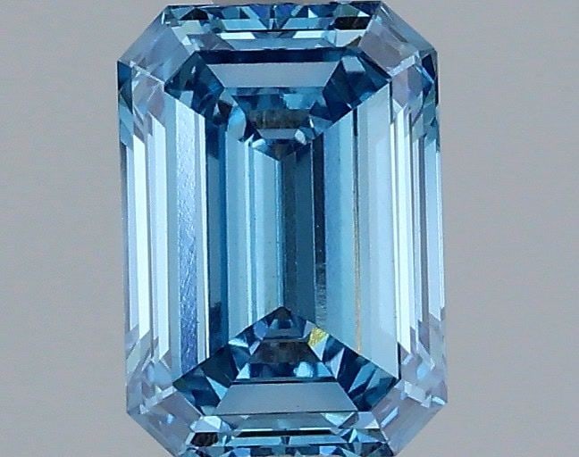 Loose Diamond - EMERALD 1.32ct Fancy Vivid Blue VS1: Loose Diamond - EMERALD 1.32ct Fancy Vivid Blue VS1 Source: This is a real non-mined Diamond that has been grown in a lab Shape: EMERALD Carats: 1.32 Color: Fancy Vivid Blue Certification: IGI Video: