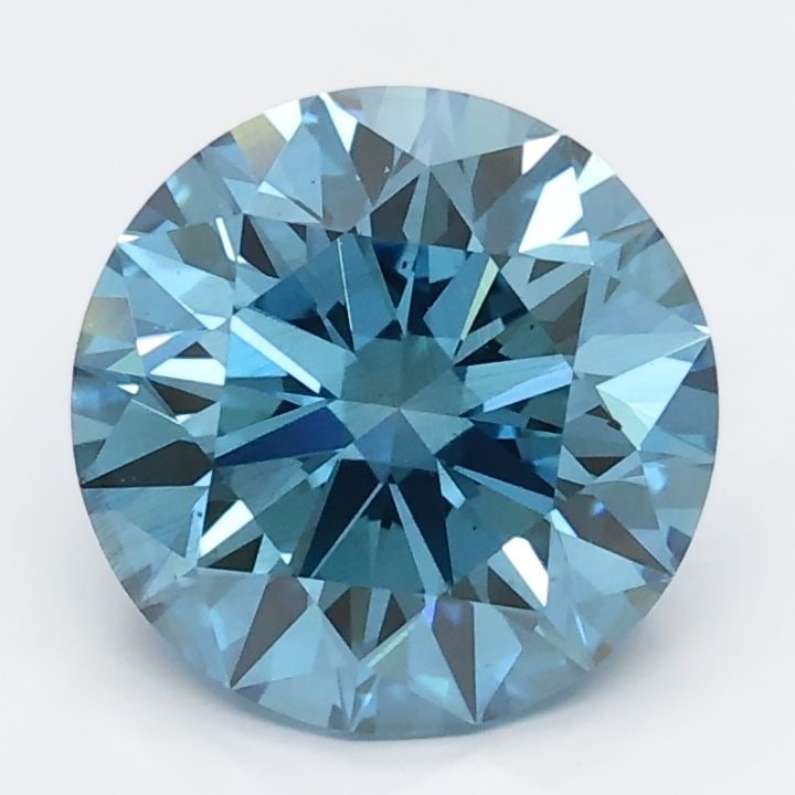 Loose Diamond - ROUND 2.09ct Blue VS1: Loose Diamond - ROUND 2.09ct Blue VS1 Source: This is a real non-mined Diamond that has been grown in a lab Shape: ROUND Carats: 2.09 Color: Blue Certification: NONE Video: