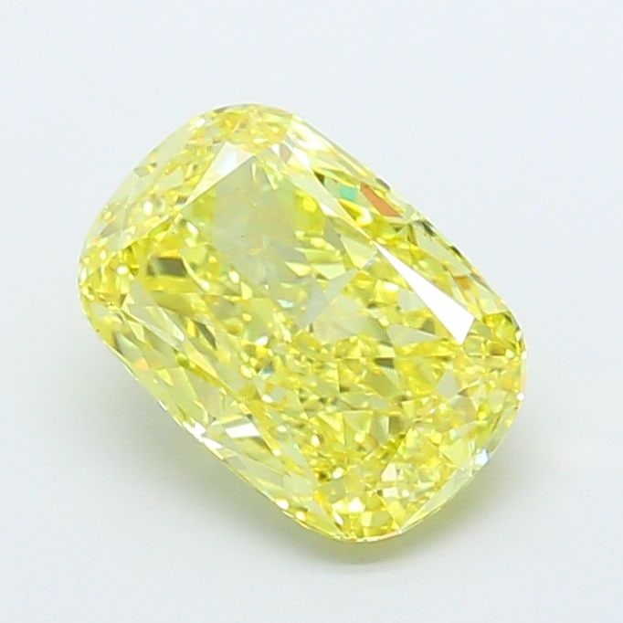 Loose Diamond - CUSHION MODIFIED 4.02ct Fancy Vivid Yellow VS1: Loose Diamond - CUSHION MODIFIED 4.02ct Fancy Vivid Yellow VS1 Source: This is a real non-mined Diamond that has been grown in a lab Shape: CUSHION MODIFIED Carats: 4.02 Color: Fancy Vivid Yellow Cert