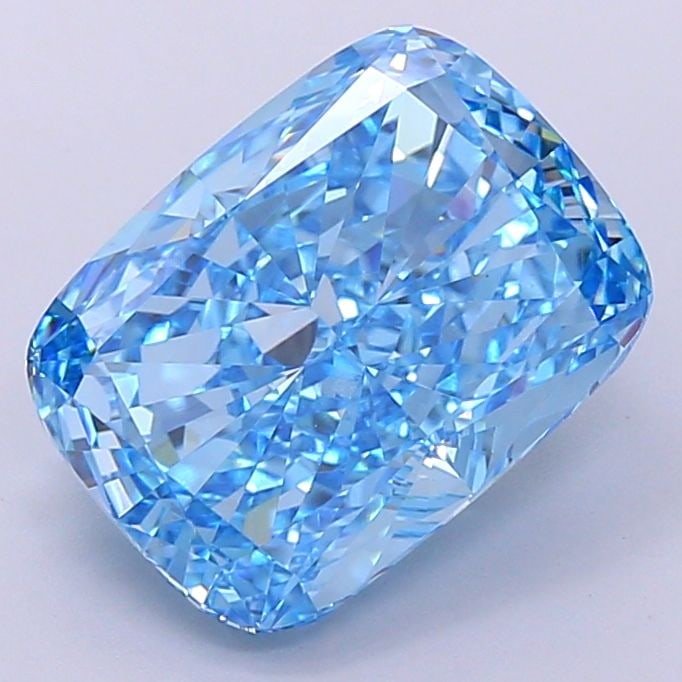 Loose Diamond - CUSHION MODIFIED 5.91ct Fancy Vivid Blue VS1: Loose Diamond - CUSHION MODIFIED 5.91ct Fancy Vivid Blue VS1 Source: This is a real non-mined Diamond that has been grown in a lab Shape: CUSHION MODIFIED Carats: 5.91 Color: Fancy Vivid Blue Certific