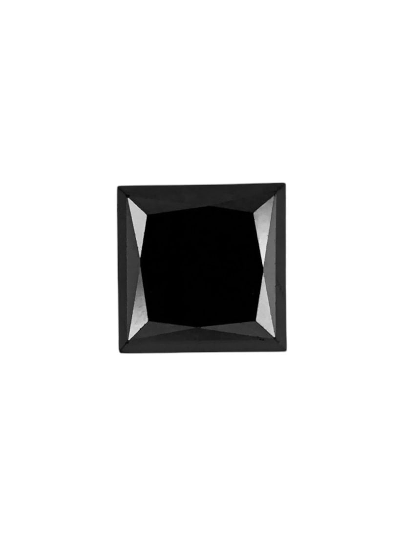 Loose Diamond - PRINCESS 0.19ct Fancy Black VVS2: Loose Diamond - PRINCESS 0.19ct Fancy Black VVS2 Source: Natural Shape: PRINCESS Carats: 0.19 Color: Fancy Black Certification: NONE The Diamond Depot Guarantee: All items in this auction are guarante