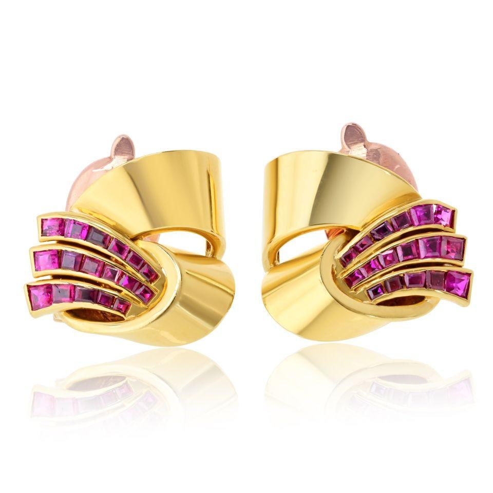 18K Yellow Gold Clip On Earrings (1 of 6)