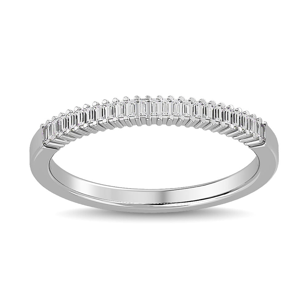 Diamond 1/2 Ct.tw Anniversary Band in 14K White Gold: Diamond 1/2 Ct.tw Anniversary Band in 14K White Gold 14k White Gold Stone Color: G-h Stone Clarity: I1 Each ring is presented in standard size 6.5. Complimentary resizing is available between sizes 51