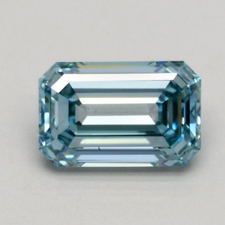 Loose Diamond - EMERALD 0.85ct Fancy Intense Blue VS2: Loose Diamond - EMERALD 0.85ct Fancy Intense Blue VS2 Source: This is a real non-mined Diamond that has been grown in a lab Shape: EMERALD Carats: 0.85 Color: Fancy Intense Blue Certification: IGI Vid