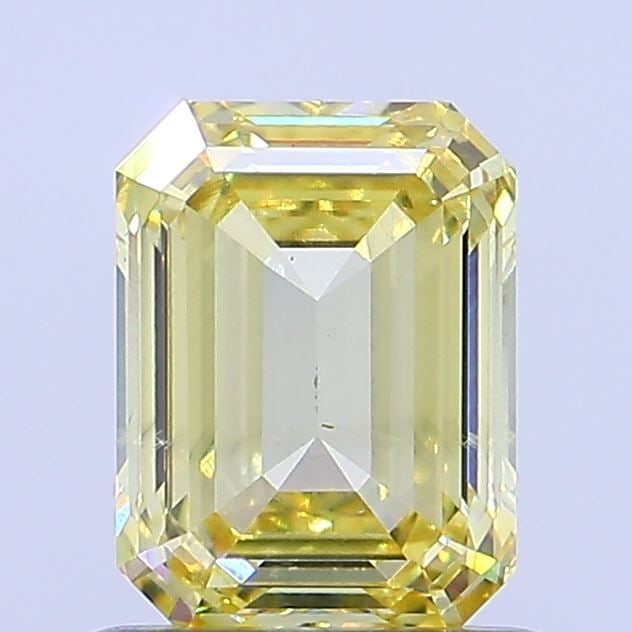 Loose Diamond - EMERALD 0.83ct Fancy Intense Yellow SI1: Loose Diamond - EMERALD 0.83ct Fancy Intense Yellow SI1 Source: This is a real non-mined Diamond that has been grown in a lab Shape: EMERALD Carats: 0.83 Color: Fancy Intense Yellow Certification: IGI