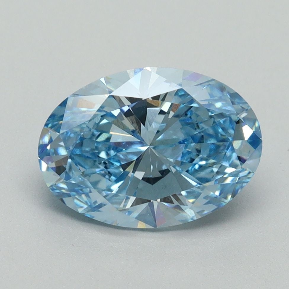 Loose Diamond - OVAL 2.19ct Fancy Vivid Blue VS1: Loose Diamond - OVAL 2.19ct Fancy Vivid Blue VS1 Source: This is a real non-mined Diamond that has been grown in a lab Shape: OVAL Carats: 2.19 Color: Fancy Vivid Blue Certification: IGI Video: