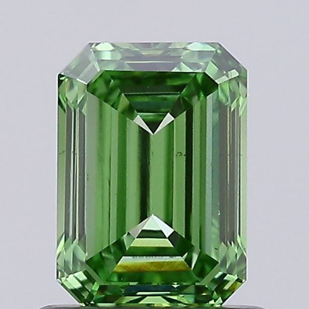 Loose Diamond - EMERALD 0.74ct Fancy Vivid Green VS1: Loose Diamond - EMERALD 0.74ct Fancy Vivid Green VS1 Source: This is a real non-mined Diamond that has been grown in a lab Shape: EMERALD Carats: 0.74 Color: Fancy Vivid Green Certification: IGI Video