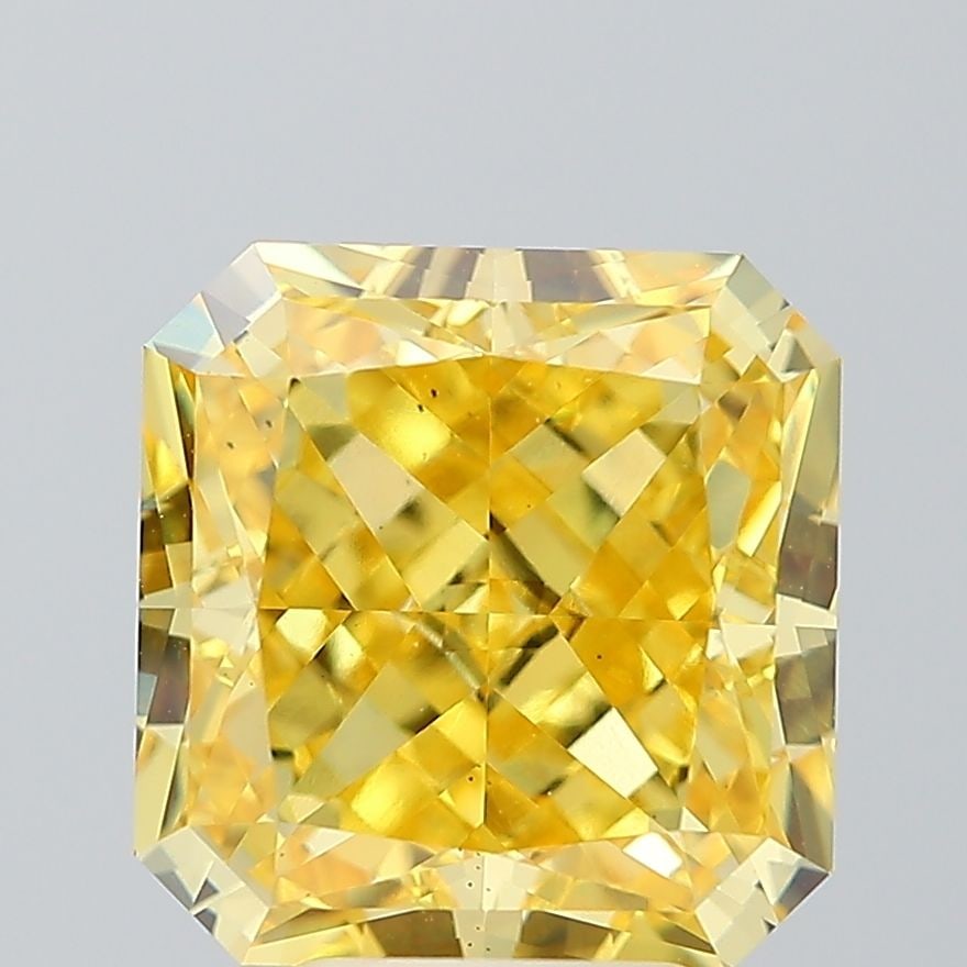 Loose Diamond - SQUARE RADIANT 5.54ct Fancy Intense Yellow VS2: Loose Diamond - SQUARE RADIANT 5.54ct Fancy Intense Yellow VS2 Source: This is a real non-mined Diamond that has been grown in a lab Shape: SQUARE RADIANT Carats: 5.54 Color: Fancy Intense Yellow Cert