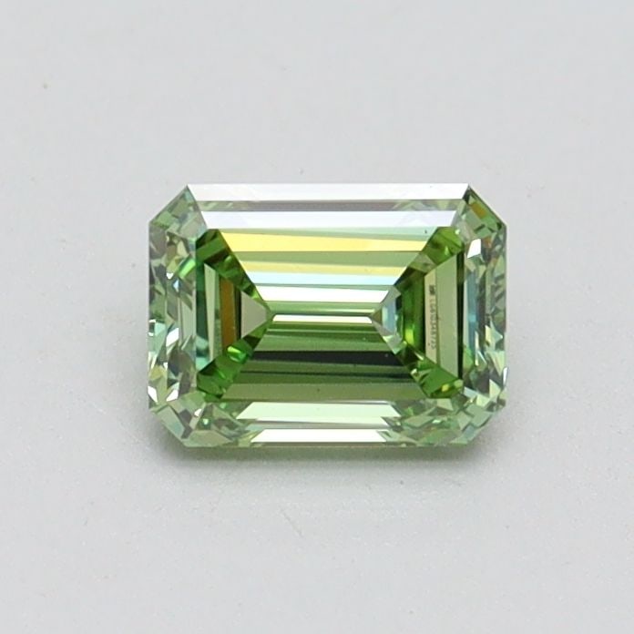 Loose Diamond - EMERALD 0.53ct Fancy Vivid Green VS2: Loose Diamond - EMERALD 0.53ct Fancy Vivid Green VS2 Source: This is a real non-mined Diamond that has been grown in a lab Shape: EMERALD Carats: 0.53 Color: Fancy Vivid Green Certification: IGI Video