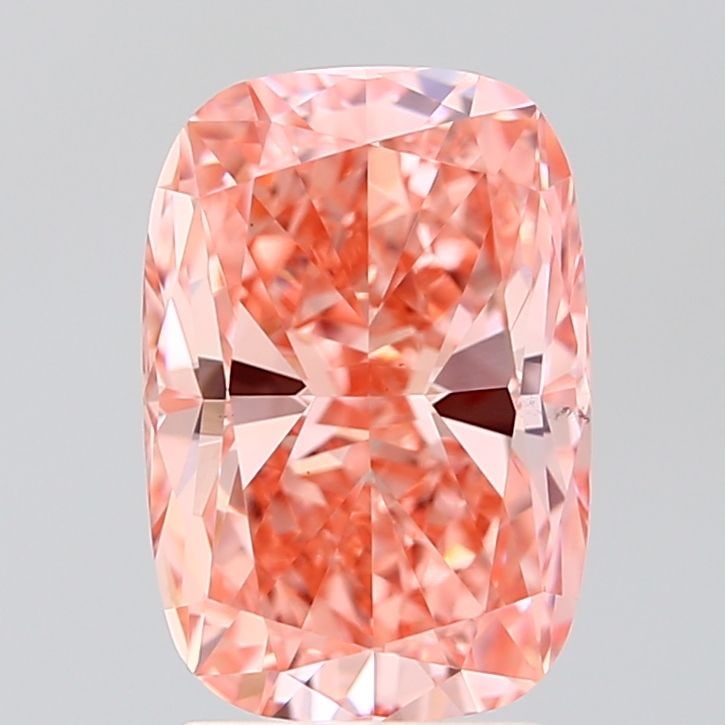 Loose Diamond - CUSHION MODIFIED 2.4ct Fancy Vivid Pink VS1: Loose Diamond - CUSHION MODIFIED 2.4ct Fancy Vivid Pink VS1 Source: This is a real non-mined Diamond that has been grown in a lab Shape: CUSHION MODIFIED Carats: 2.4 Color: Fancy Vivid Pink Certificat