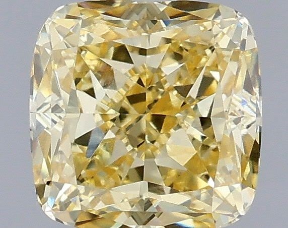 Loose Diamond - CUSHION MODIFIED 1.07ct Fancy Intense Yellow VS1: Loose Diamond - CUSHION MODIFIED 1.07ct Fancy Intense Yellow VS1 Source: This is a real non-mined Diamond that has been grown in a lab Shape: CUSHION MODIFIED Carats: 1.07 Color: Fancy Intense Yellow 