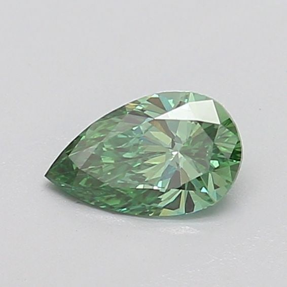 Loose Diamond - PEAR 0.38ct Fancy Vivid Green VS1: Loose Diamond - PEAR 0.38ct Fancy Vivid Green VS1 Source: This is a real non-mined Diamond that has been grown in a lab Shape: PEAR Carats: 0.38 Color: Fancy Vivid Green Certification: IGI Video:
