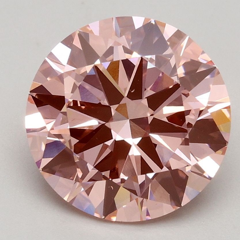 Loose Diamond - ROUND 2.3ct Fancy Intense Pink VS1: Loose Diamond - ROUND 2.3ct Fancy Intense Pink VS1 Source: This is a real non-mined Diamond that has been grown in a lab Shape: ROUND Carats: 2.3 Color: Fancy Intense Pink Certification: IGI Video: