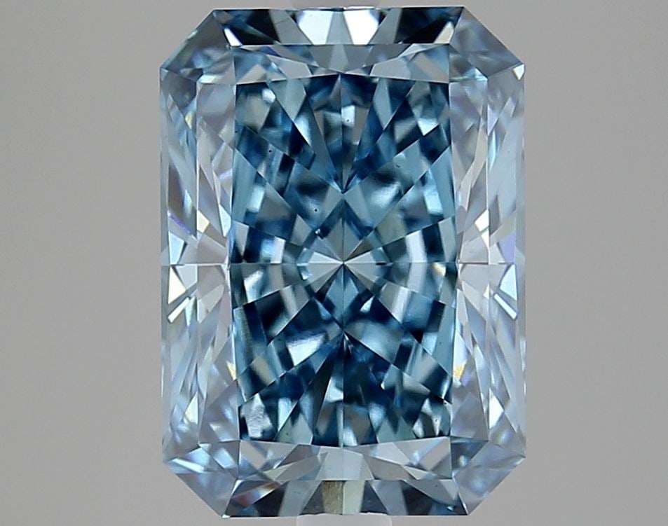 Loose Diamond - RADIANT 4.1ct Fancy Vivid Blue VS1: Loose Diamond - RADIANT 4.1ct Fancy Vivid Blue VS1 Source: This is a real non-mined Diamond that has been grown in a lab Shape: RADIANT Carats: 4.1 Color: Fancy Vivid Blue Certification: IGI Video: