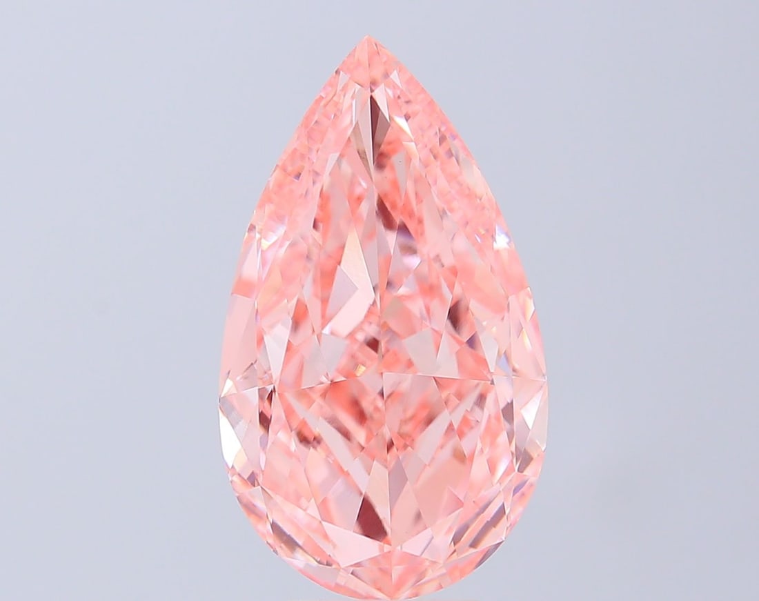 Loose Diamond - PEAR 10.02ct Fancy Vivid Pink VVS2: Loose Diamond - PEAR 10.02ct Fancy Vivid Pink VVS2 Source: This is a real non-mined Diamond that has been grown in a lab Shape: PEAR Carats: 10.02 Color: Fancy Vivid Pink Certification: IGI Video: