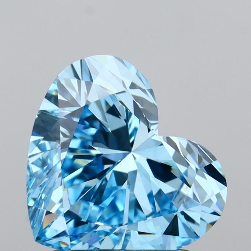 Loose Diamond - HEART 1.5ct Fancy Vivid Blue VVS1: Loose Diamond - HEART 1.5ct Fancy Vivid Blue VVS1 Source: This is a real non-mined Diamond that has been grown in a lab Shape: HEART Carats: 1.5 Color: Fancy Vivid Blue Certification: IGI Video: