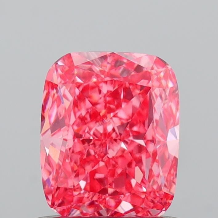 Loose Diamond - CUSHION MODIFIED 0.86ct Fancy Vivid Pink VS1: Loose Diamond - CUSHION MODIFIED 0.86ct Fancy Vivid Pink VS1 Source: This is a real non-mined Diamond that has been grown in a lab Shape: CUSHION MODIFIED Carats: 0.86 Color: Fancy Vivid Pink Certific