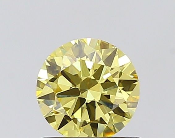 Loose Diamond - ROUND 0.68ct Fancy Intense Yellow VVS2: Loose Diamond - ROUND 0.68ct Fancy Intense Yellow VVS2 Source: This is a real non-mined Diamond that has been grown in a lab Shape: ROUND Carats: 0.68 Color: Fancy Intense Yellow Certification: IGI Vi