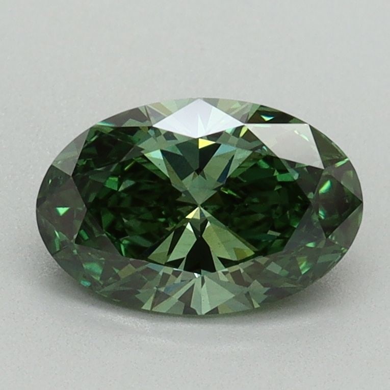 Loose Diamond - OVAL 1.01ct Fancy Vivid Green VS2: Loose Diamond - OVAL 1.01ct Fancy Vivid Green VS2 Source: This is a real non-mined Diamond that has been grown in a lab Shape: OVAL Carats: 1.01 Color: Fancy Vivid Green Certification: IGI Video: