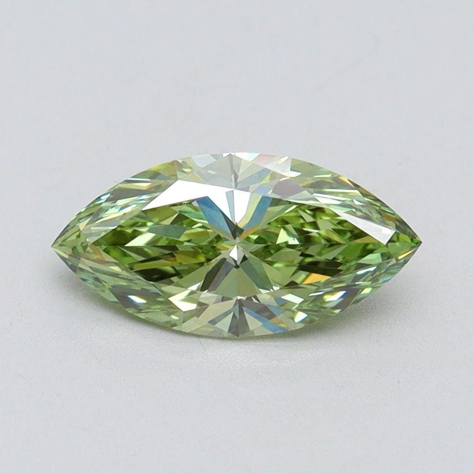 Loose Diamond - MARQUISE 1.0ct Fancy Vivid Green VVS2: Loose Diamond - MARQUISE 1.0ct Fancy Vivid Green VVS2 Source: This is a real non-mined Diamond that has been grown in a lab Shape: MARQUISE Carats: 1.0 Color: Fancy Vivid Green Certification: IGI