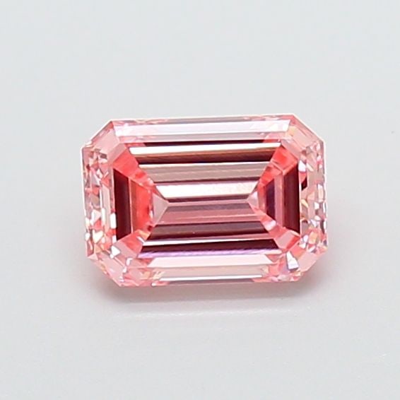 Loose Diamond - EMERALD 0.69ct Fancy Vivid Pink VS1: Loose Diamond - EMERALD 0.69ct Fancy Vivid Pink VS1 Source: This is a real non-mined Diamond that has been grown in a lab Shape: EMERALD Carats: 0.69 Color: Fancy Vivid Pink Certification: NONE Video: