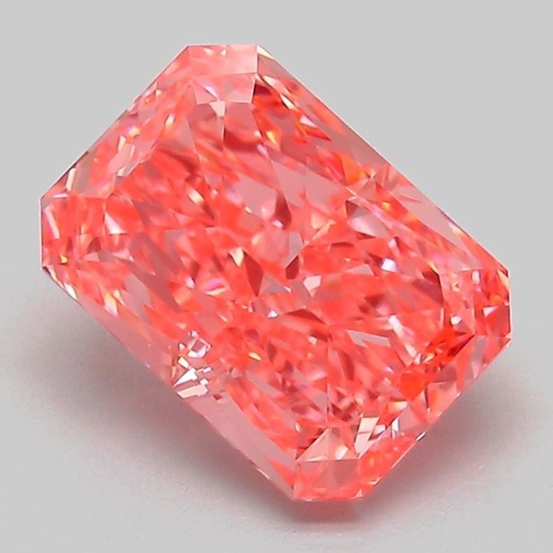 Loose Diamond - RADIANT 2.12ct Fancy Vivid Pink VVS2: Loose Diamond - RADIANT 2.12ct Fancy Vivid Pink VVS2 Source: This is a real non-mined Diamond that has been grown in a lab Shape: RADIANT Carats: 2.12 Color: Fancy Vivid Pink Certification: IGI Video: