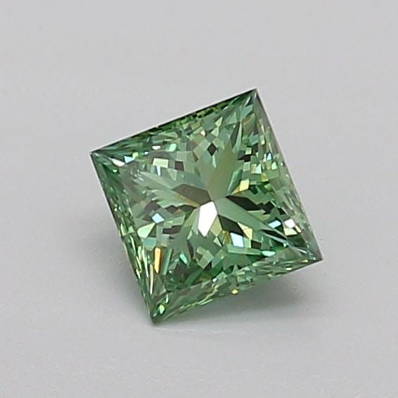 Loose Diamond - PRINCESS 0.44ct Fancy Vivid Green VVS2: Loose Diamond - PRINCESS 0.44ct Fancy Vivid Green VVS2 Source: This is a real non-mined Diamond that has been grown in a lab Shape: PRINCESS Carats: 0.44 Color: Fancy Vivid Green Certification: IGI Vi