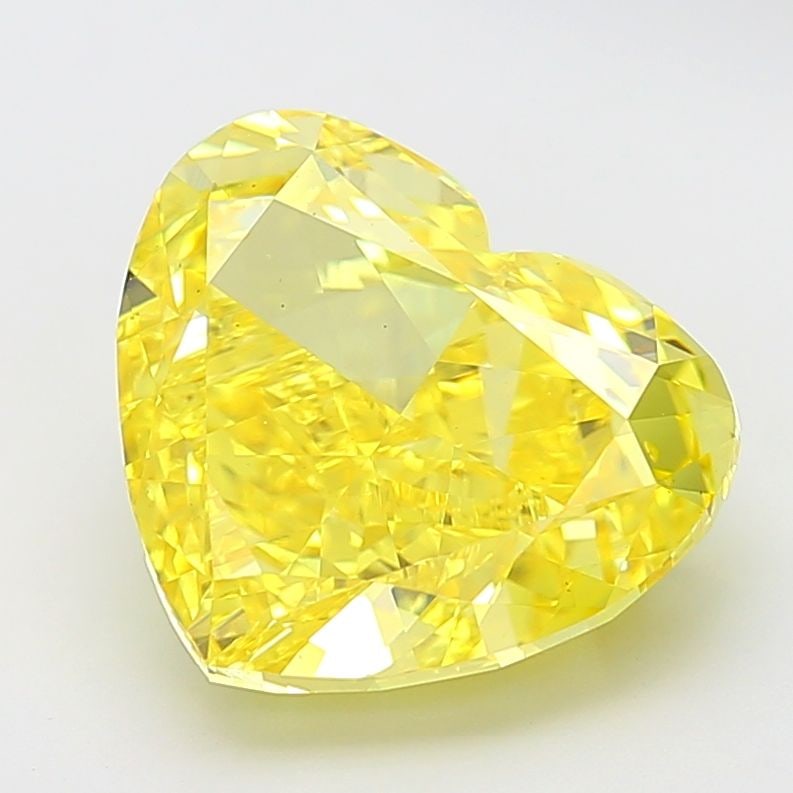 Loose Diamond - HEART 8.26ct Fancy Vivid Yellow VS2: Loose Diamond - HEART 8.26ct Fancy Vivid Yellow VS2 Source: This is a real non-mined Diamond that has been grown in a lab Shape: HEART Carats: 8.26 Color: Fancy Vivid Yellow Certification: IGI The Dia